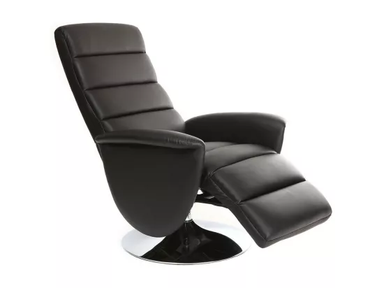 Fauteuil relax manuel noir NELSON