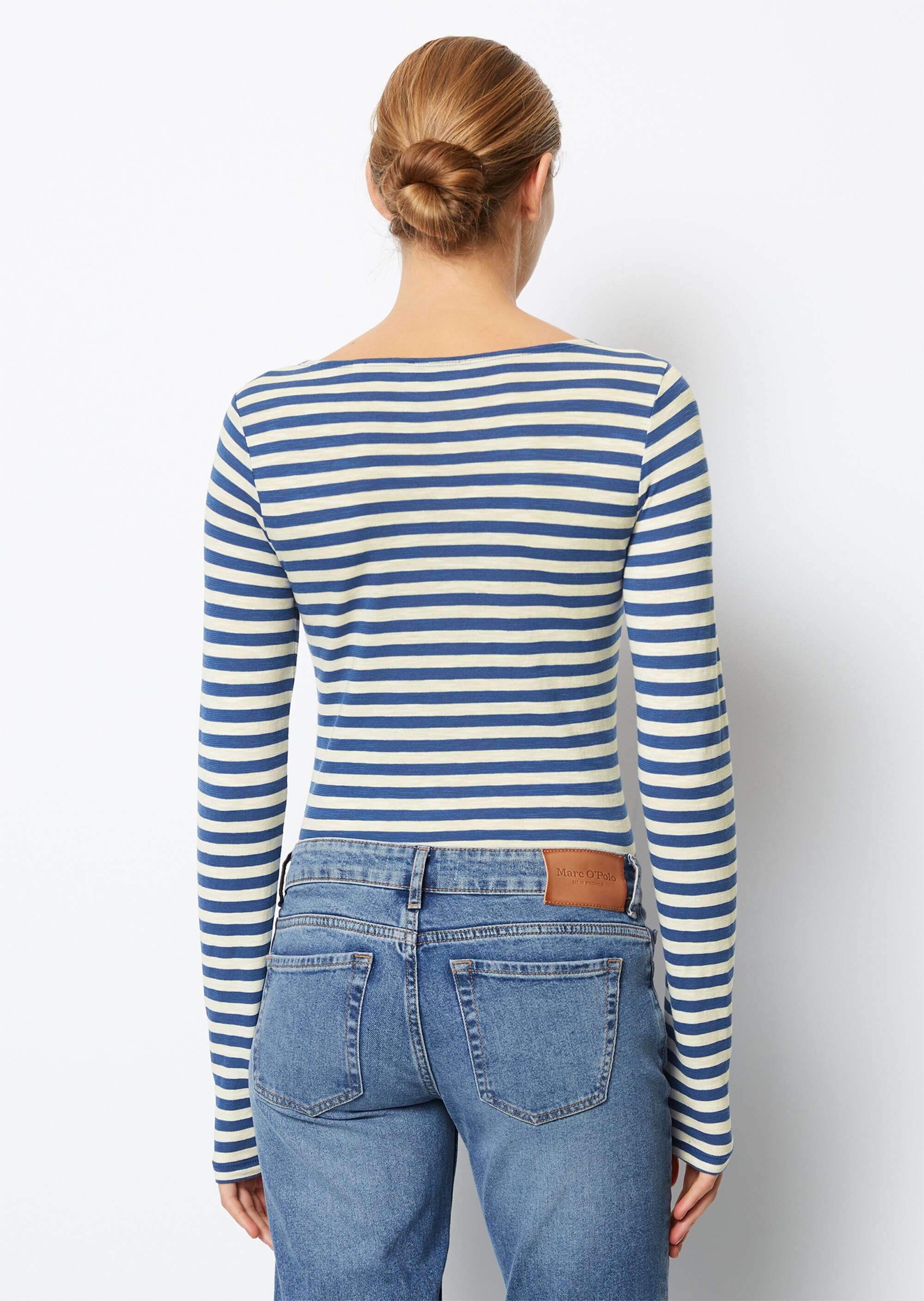 Ringel-Longsleeve regularaus Slubjersey