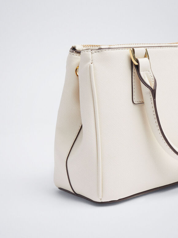 Bolsa de compras com alça trançada - Natural