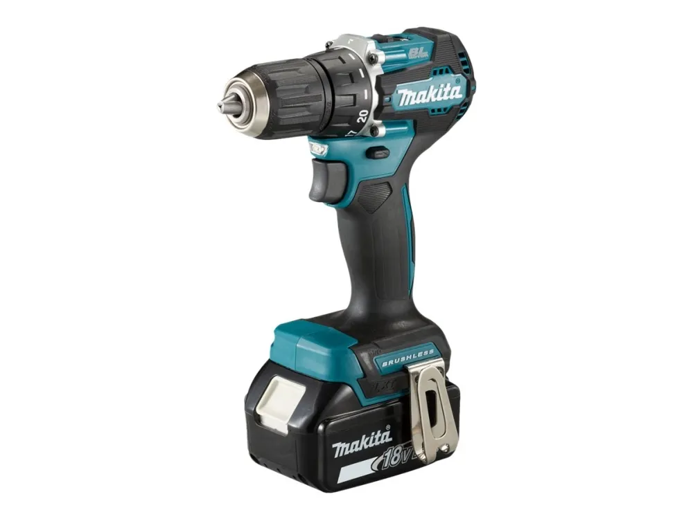 Makita DDF487 - Bor/driver - ledningfri - 2-hastigheders - borepatron med nøgle 13 mm - 40 N·m - 2 batterier - 18 V