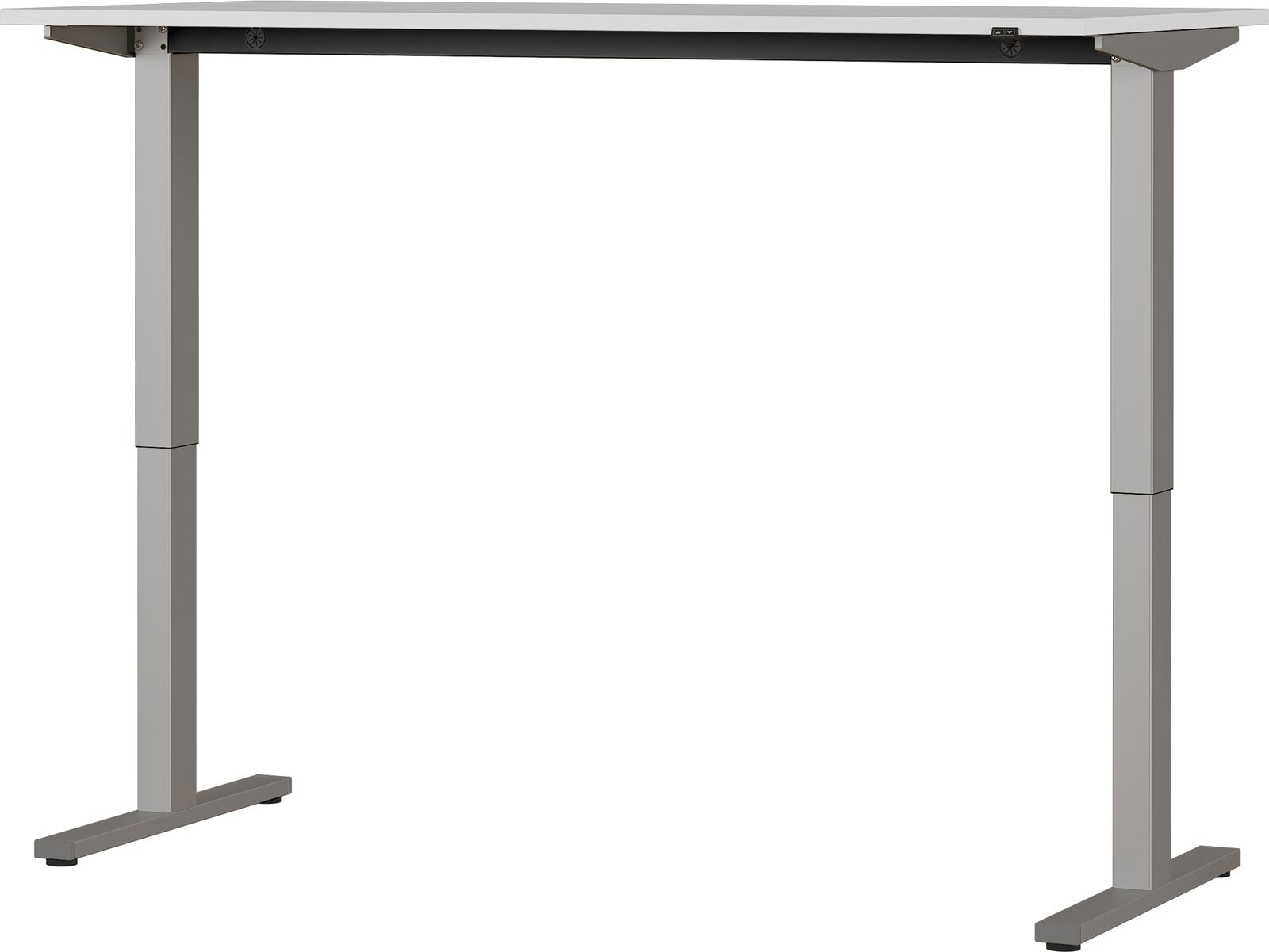 Schreibtisch ISORNO 160 x 80 cm Lichtgrau/ silberfarbig