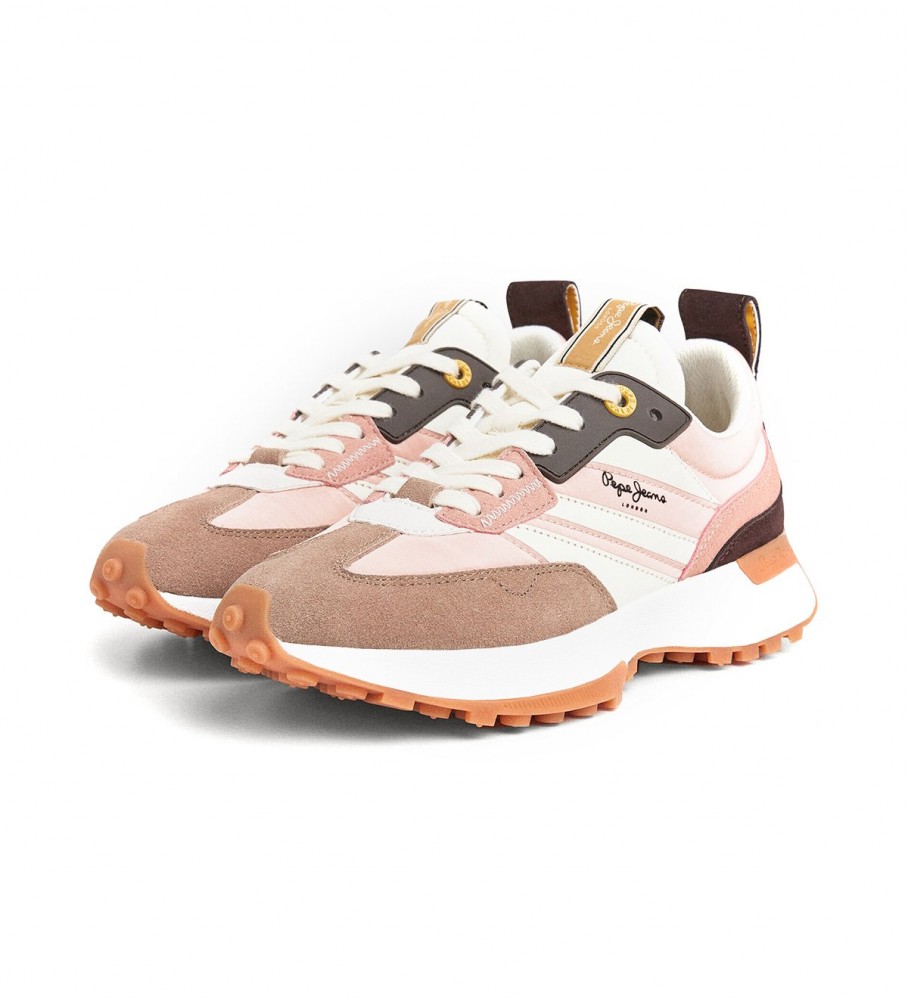 Tênis Pepe Jeans Lucky Grand de couro rosa