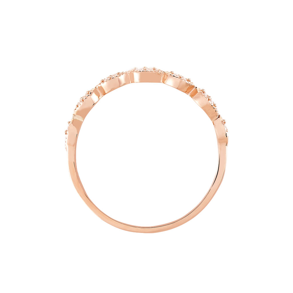 Bague Hestia Or Rose Oxyde De Zirconium