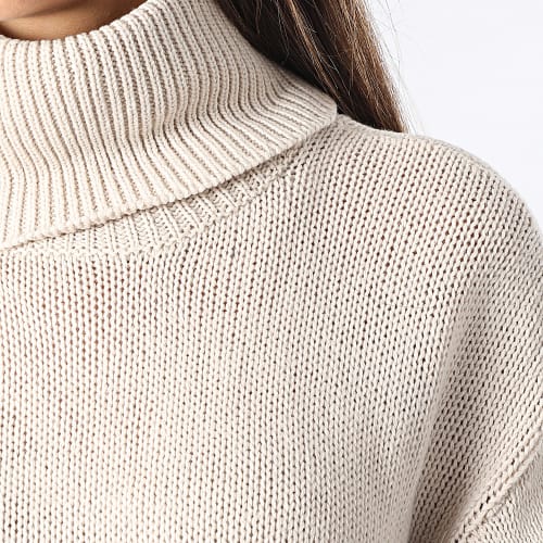 Pull Col Roulé Nicoya Femme Beige