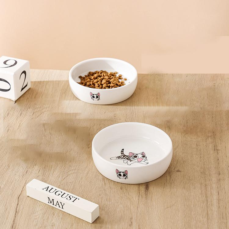(Ø14cm) Keramik Futter Napf Katzen Schüssel Haustier Wasser Schale - Kitten