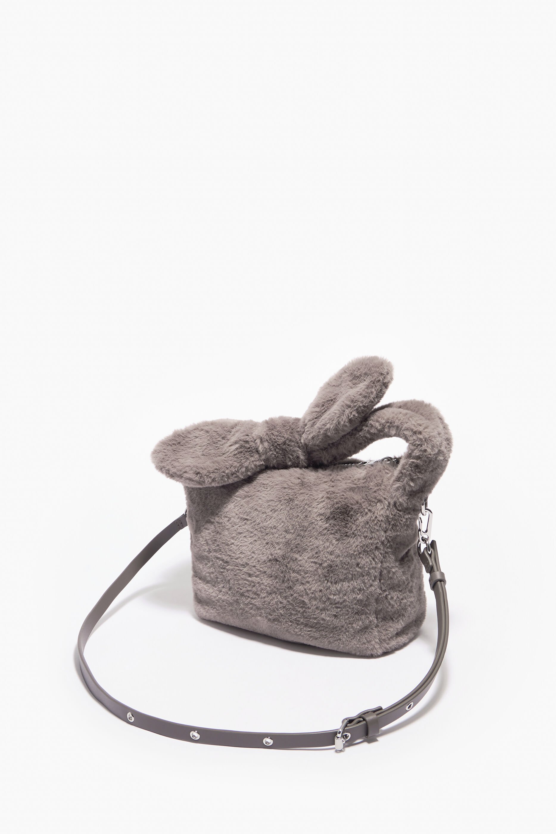 Bolsa Hobo tamanho P em pele cinza