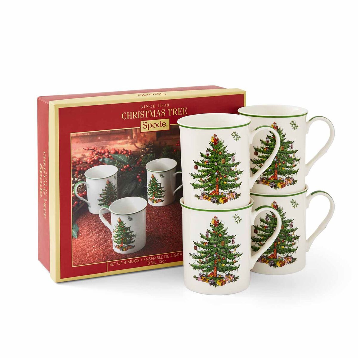 Christmas Tree krus, 4 stk