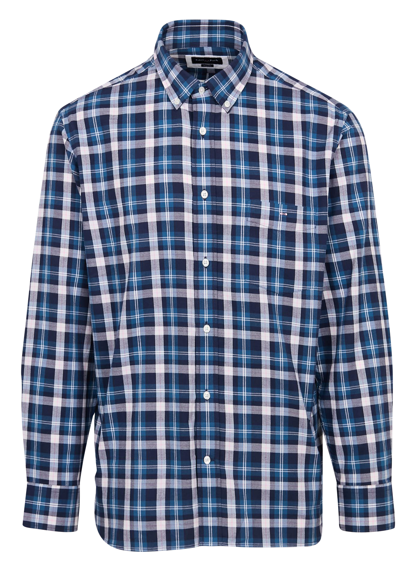 Chemise à carreaux en coton | Bleu