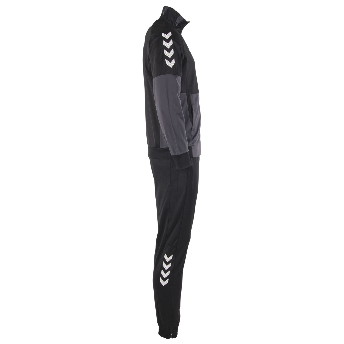 Hummel Authentic Full-Zip Trainingspak Kids Zwart Grijs