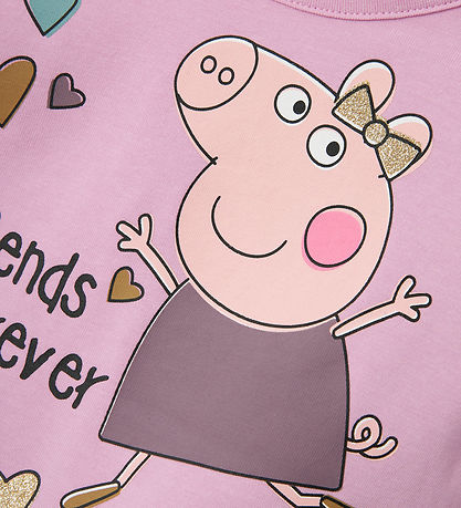 Name It Bluse - NmfAmanda - Peppa Pig - Pastel Lavender m. Glimm