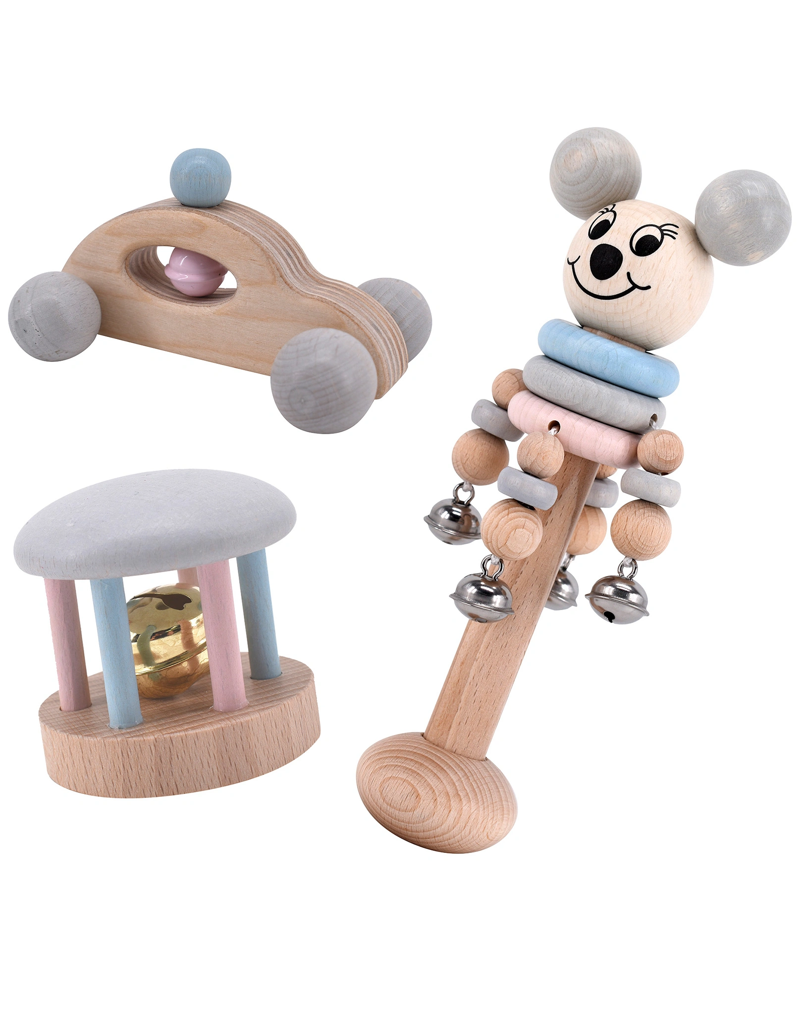 Rassel-Set MINNY-RACER-BELL 3-teilig
