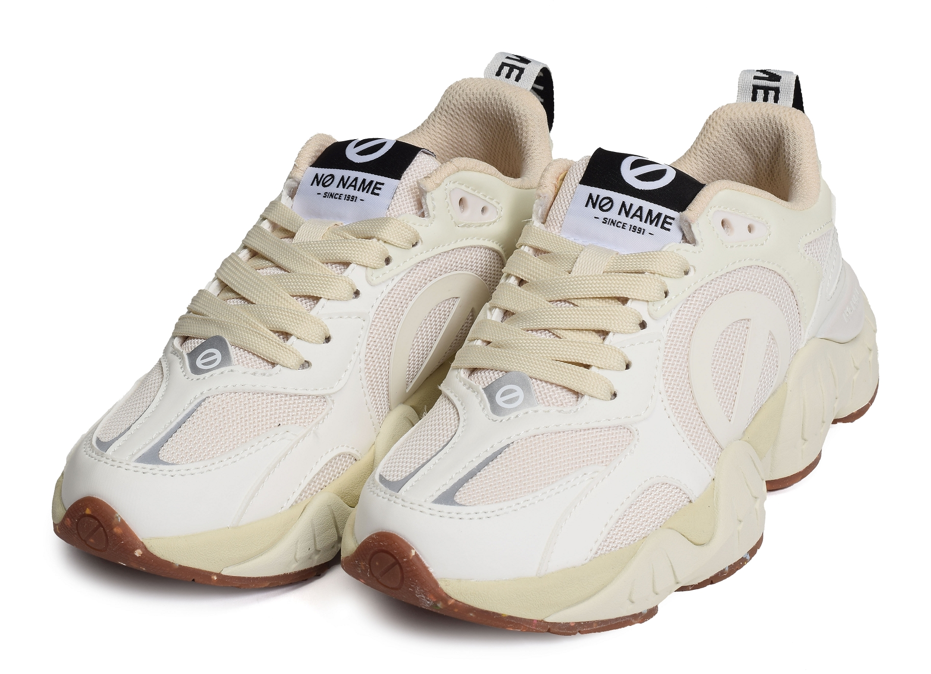 Krazee runner beige blanc