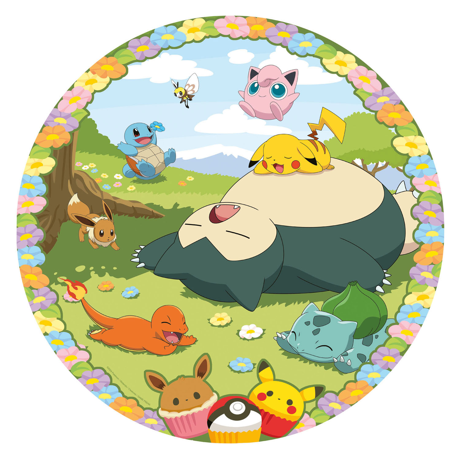 Legpuzzel Rond Pokémon, 500st.