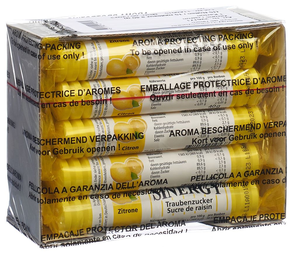 SINERGY Traubenzucker Zitrone 40 g