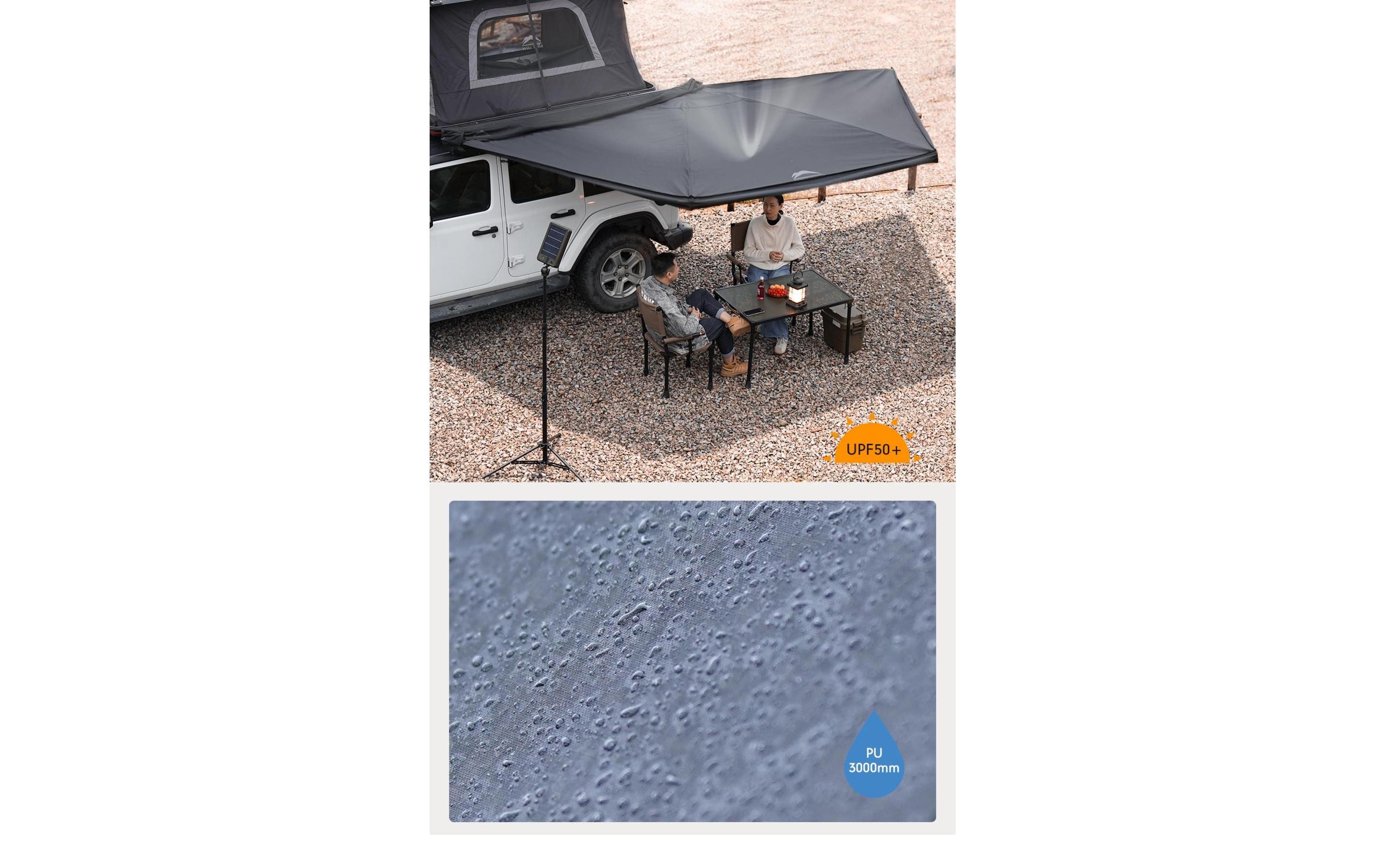180 °Car Awning Left-Side<br>Auto Markennisation