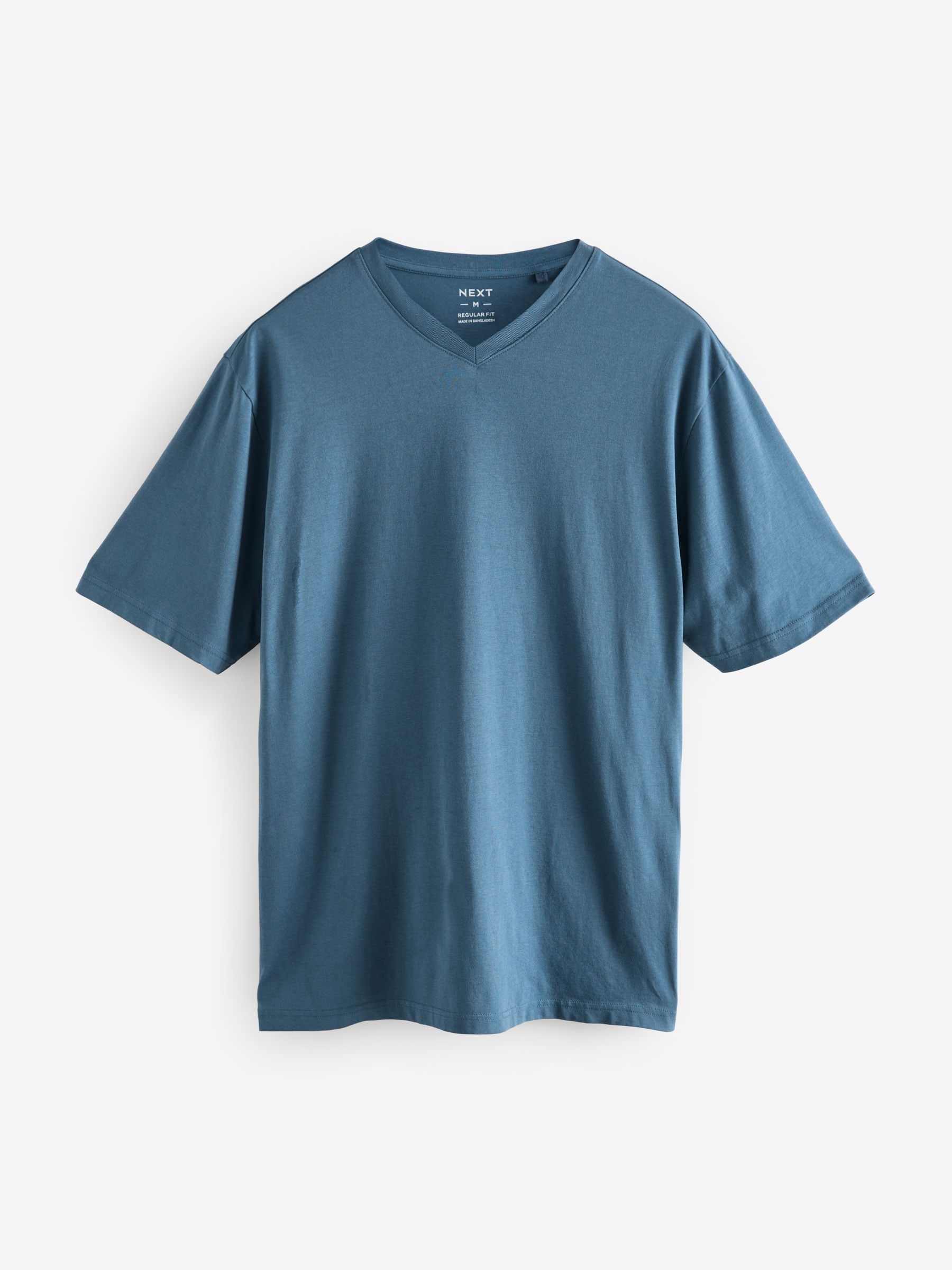 Zwart/Wit/Blauw/Grijs - Essentiële T-shirts met V-hals van 100% katoen verpakking van 6