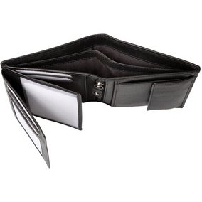 Portefeuille, format portrait, en cuir, marron