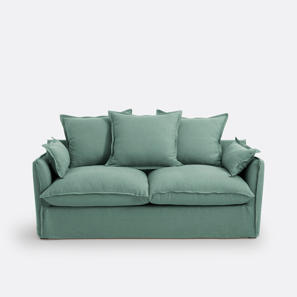 LA REDOUTE INTERIEURS<br>Slaapbank H14 cm, gekreukt linnen, Odna