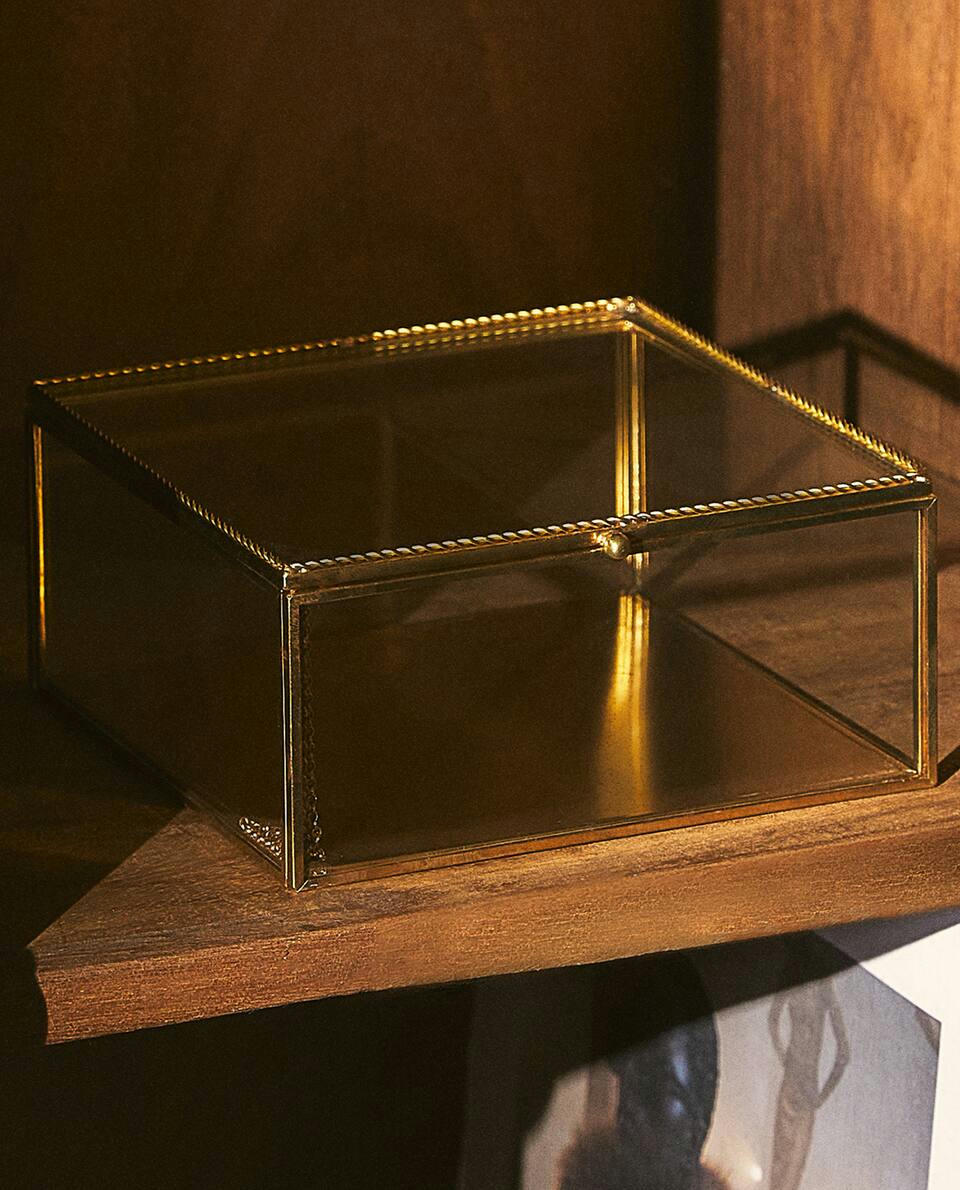 CAIXA DE METAL DOURADO