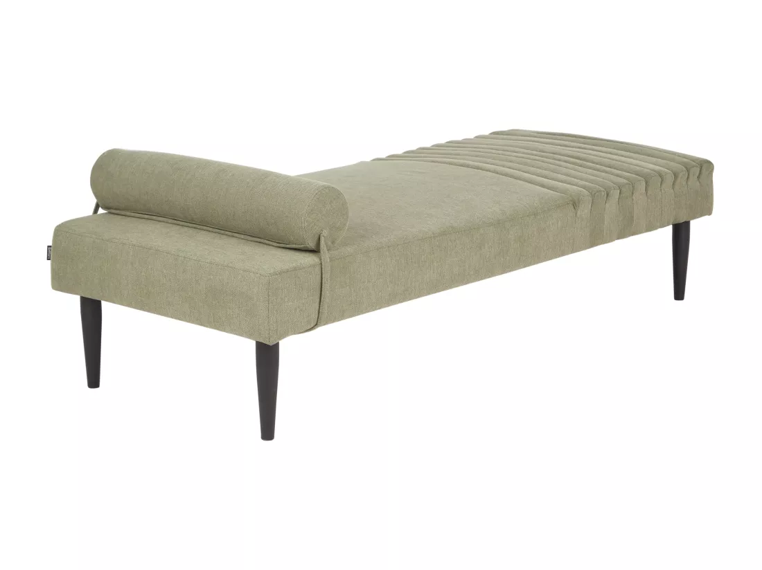 Chaise longue en tissu vert MAURIAC