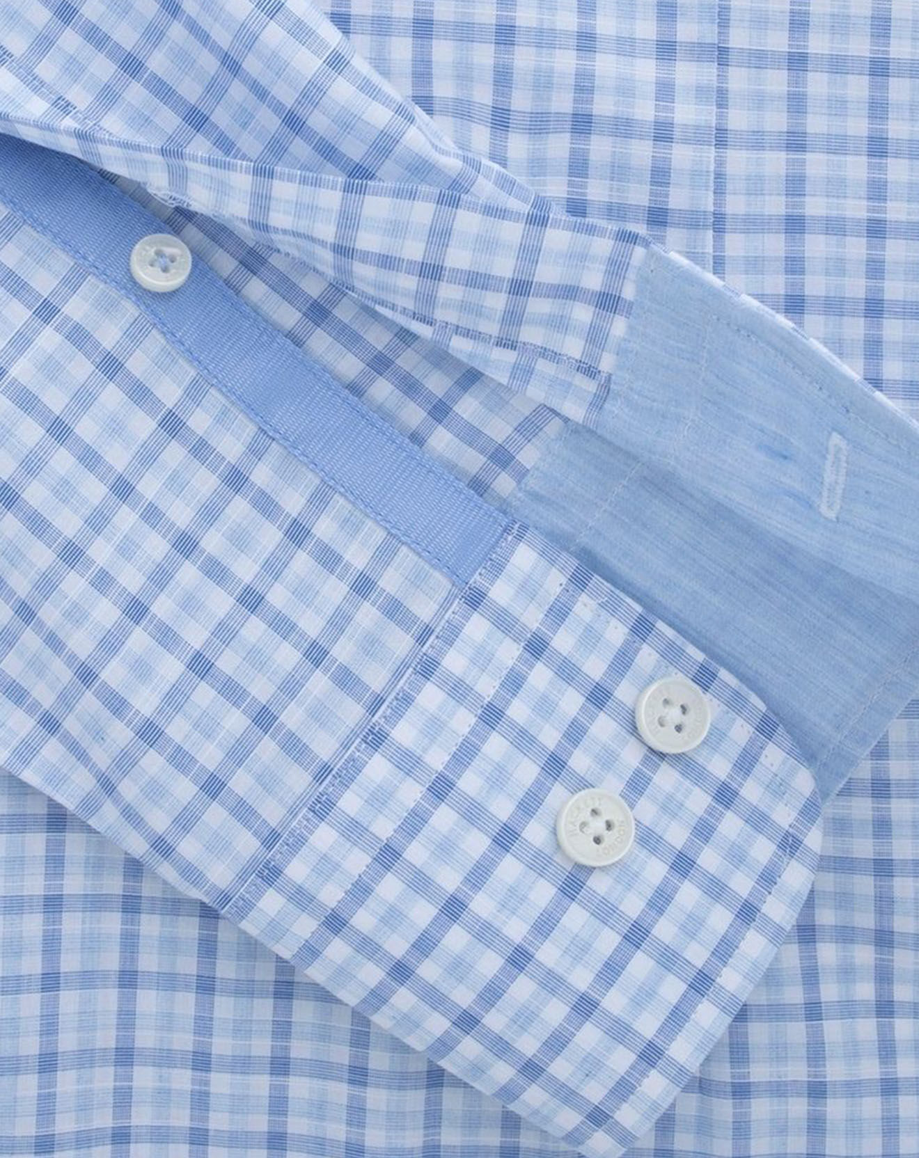 Hackett London Chemise Slim Fit à vichy tricolore bleu ciel