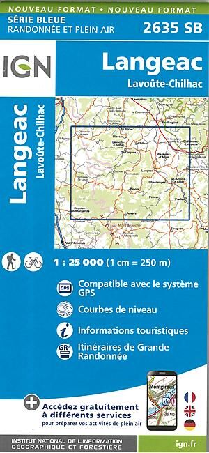 IGN - 2635 SB LANGEAC LAVOUTE CHILHAC 1 25 000