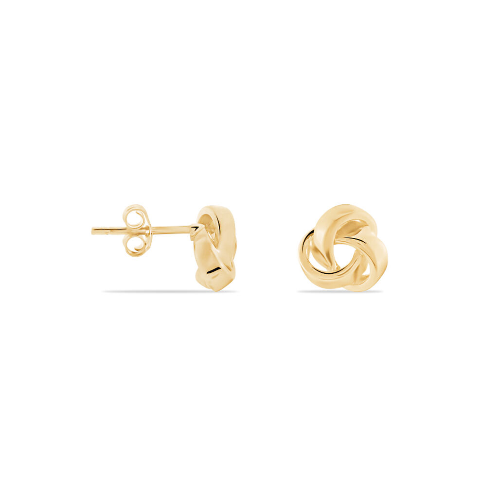 Boucles D'oreilles Puces Marcelina Plaqué Or Jaune