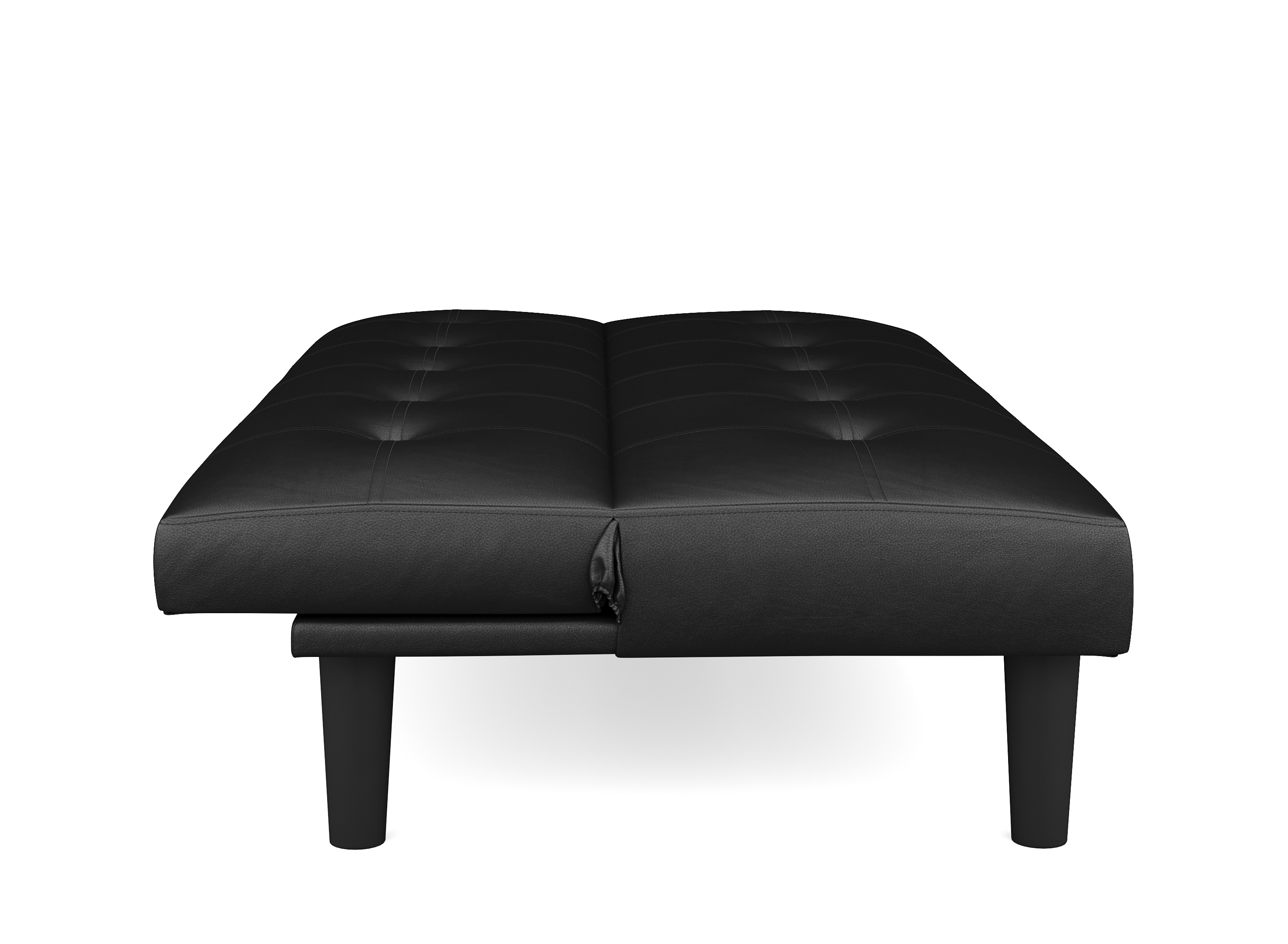 Schlafsofa Leder PUMA schwarz
