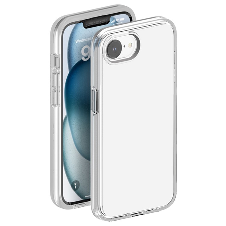 iPhone 16e Hybrid Hardcase Hülle mit TPU Bumper - Transparent