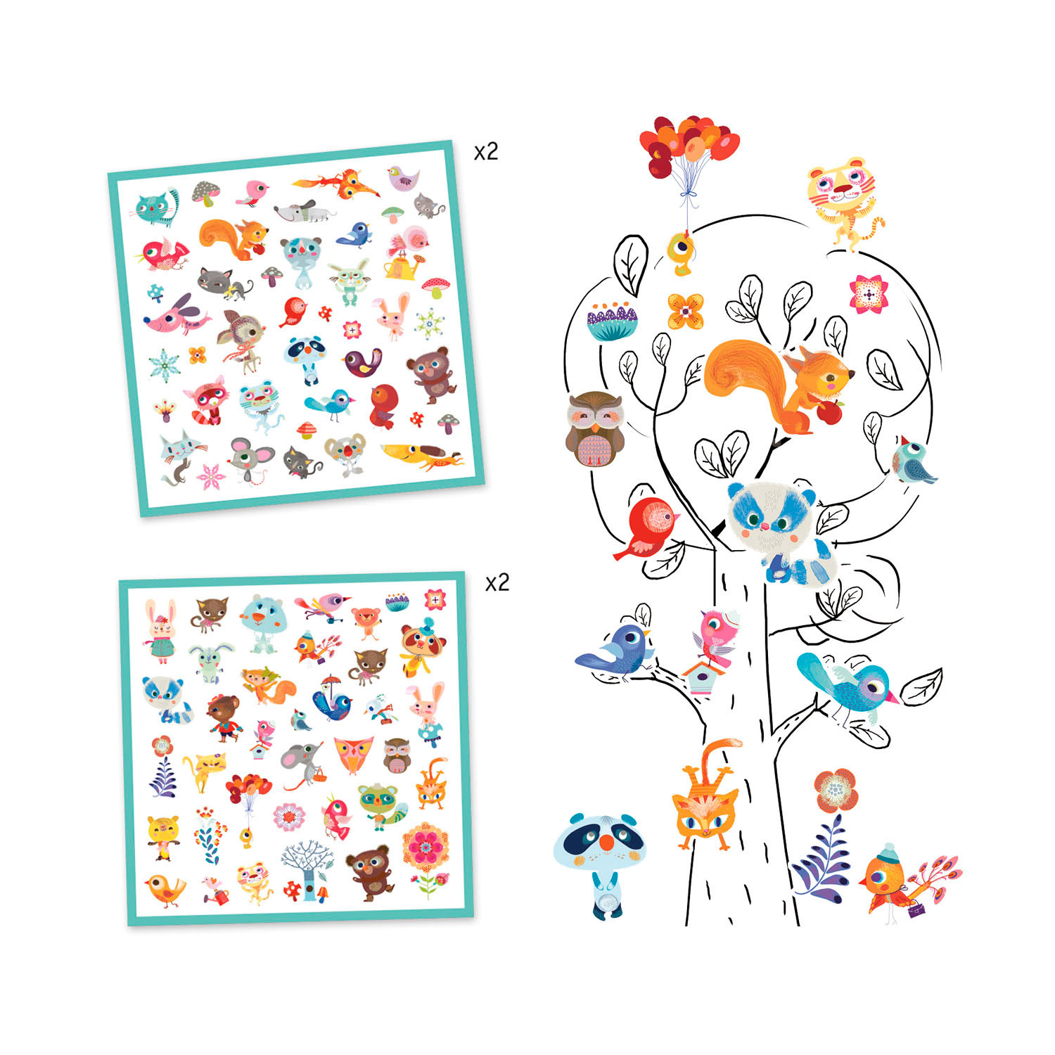 Djeco Stickers Kleine Dieren, 160st.