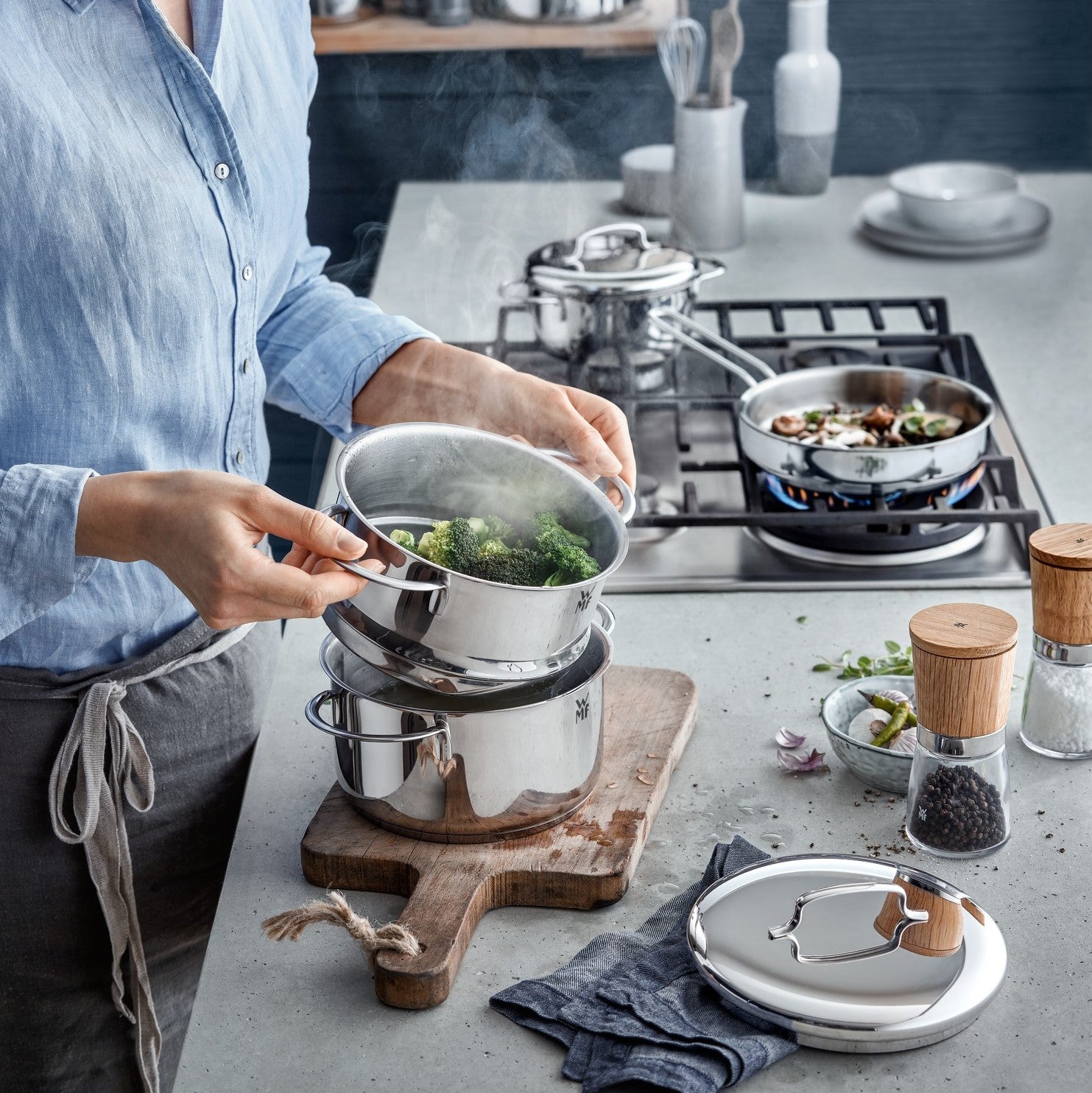 WMF Mini Kookpan Laag Ã 14 cm / 0,9 L