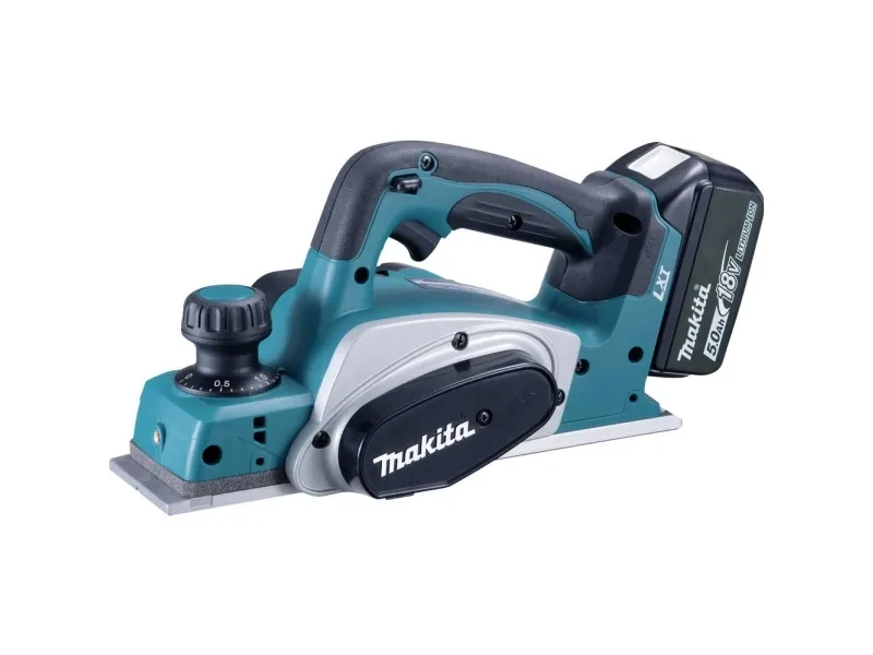 Makita LXT DKP180RTJ - Høvl - ledningfri - 82 mm - 2 batterier, inkluderet oplader - 18 / 36 V