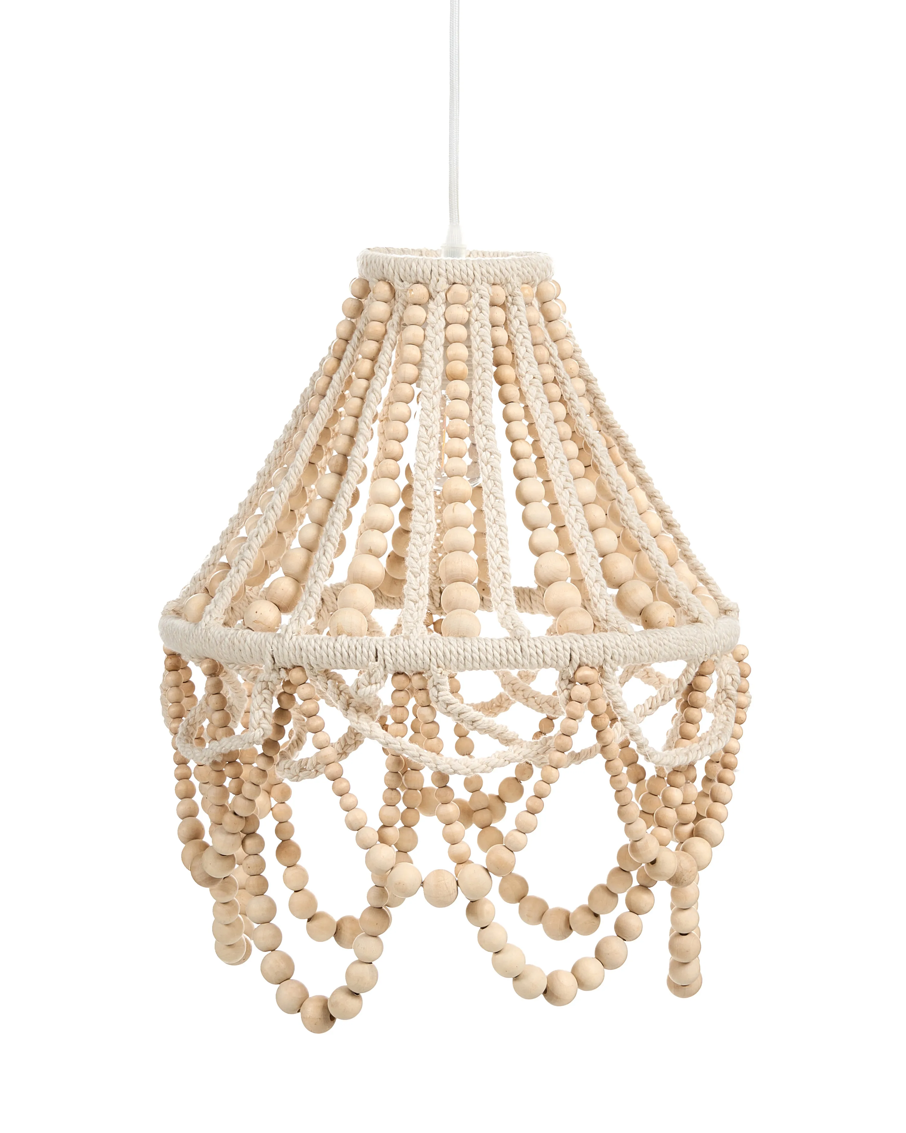Kroonluchter MENIK Hout Lichtbruin