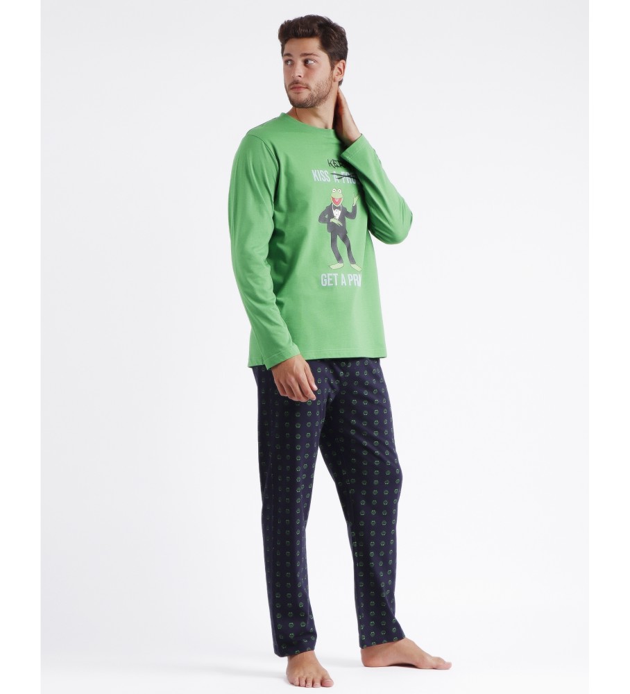 Pijama de manga comprida verde do Kermit da Disney