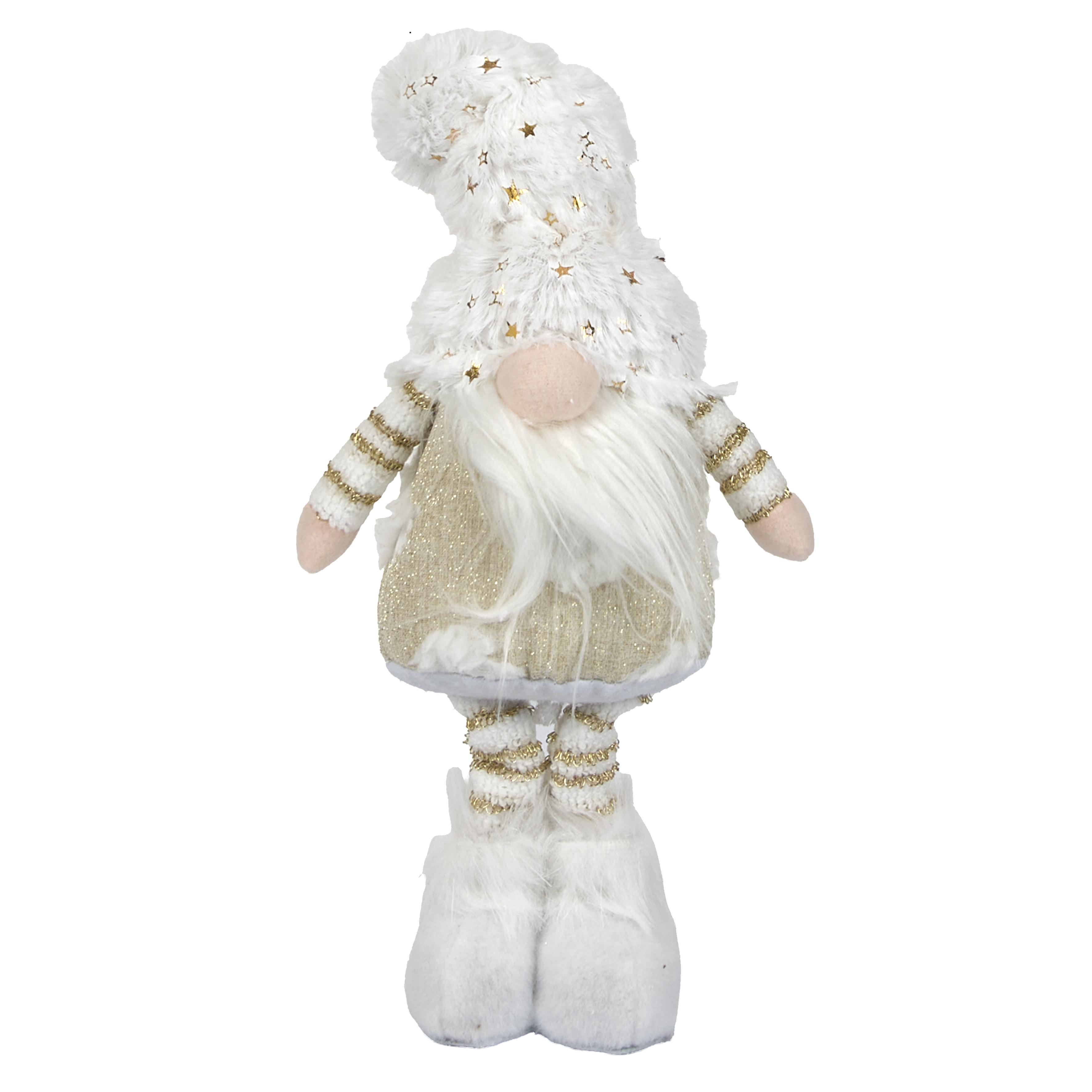 GNOME BLANC DORE DEBOUT 14X8X38CM