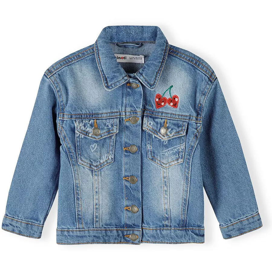 MINOTI Jeansjacke mit Aufnähern Denim-Blau