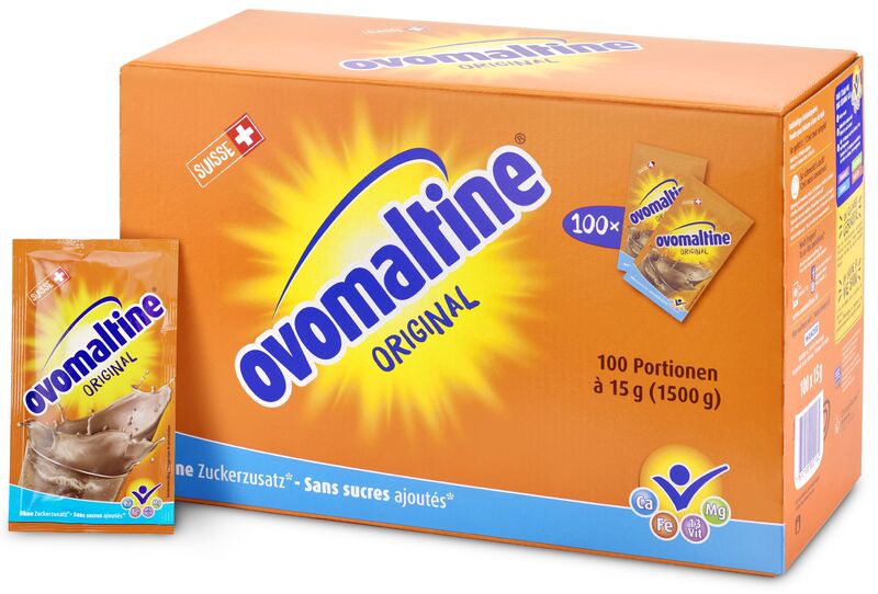 Ovomaltine Schokoladenpulver, 15 g, 100 Stück