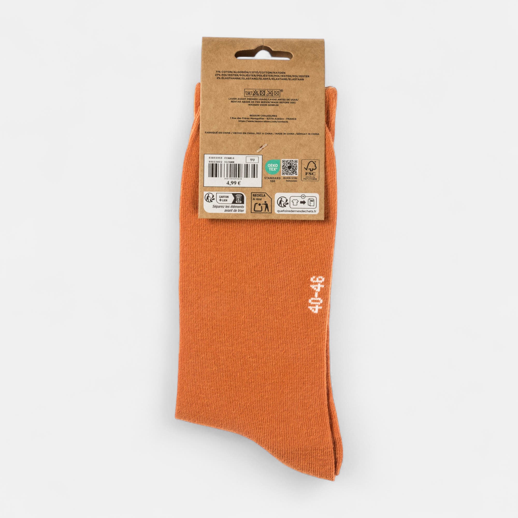 Chaussettes Homme camel