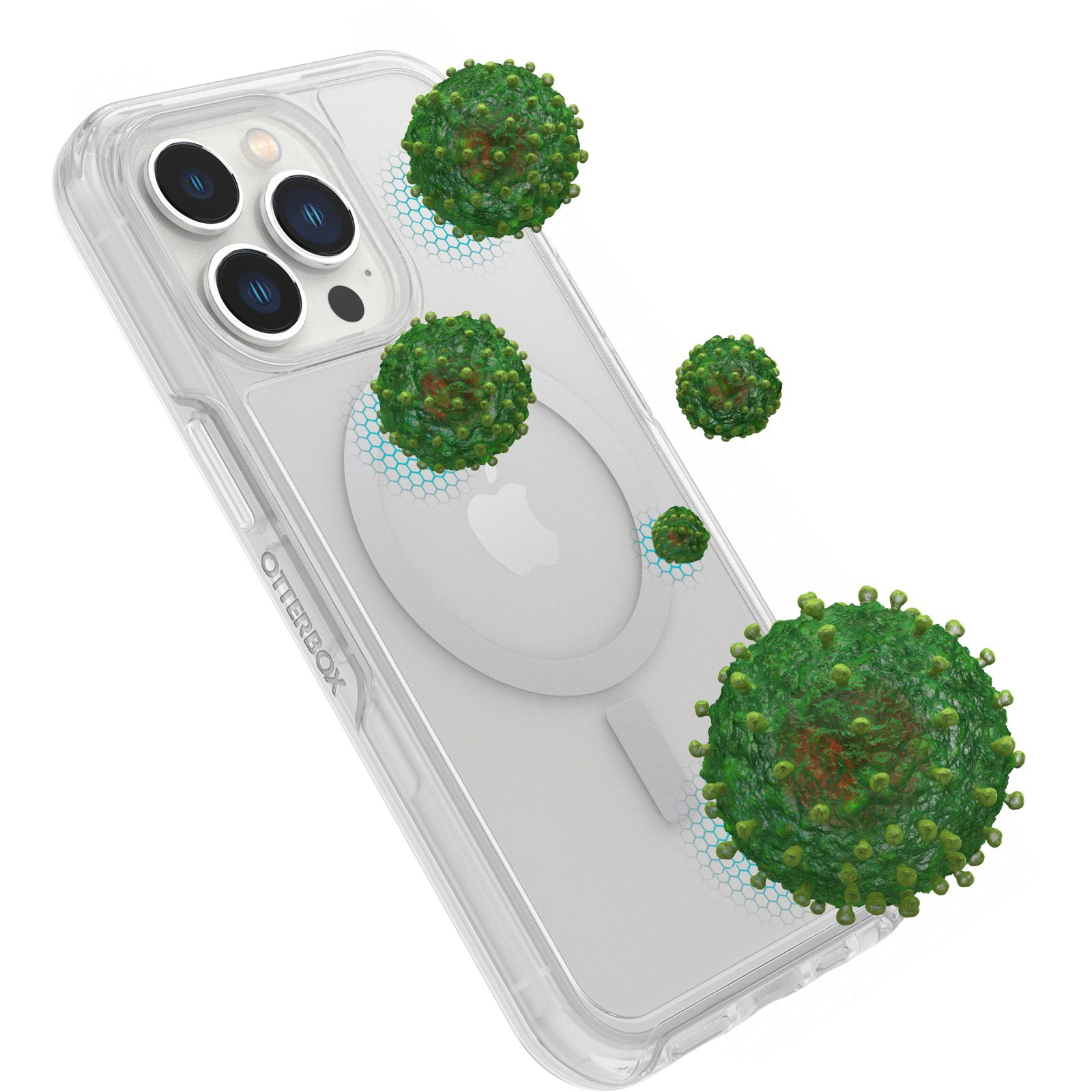 iPhone 13 Pro Antibakterielle Outdoor Case Hülle mit MagSafe Symmetry  Series Recycelter Kunststoff (77-84773) - Transparent