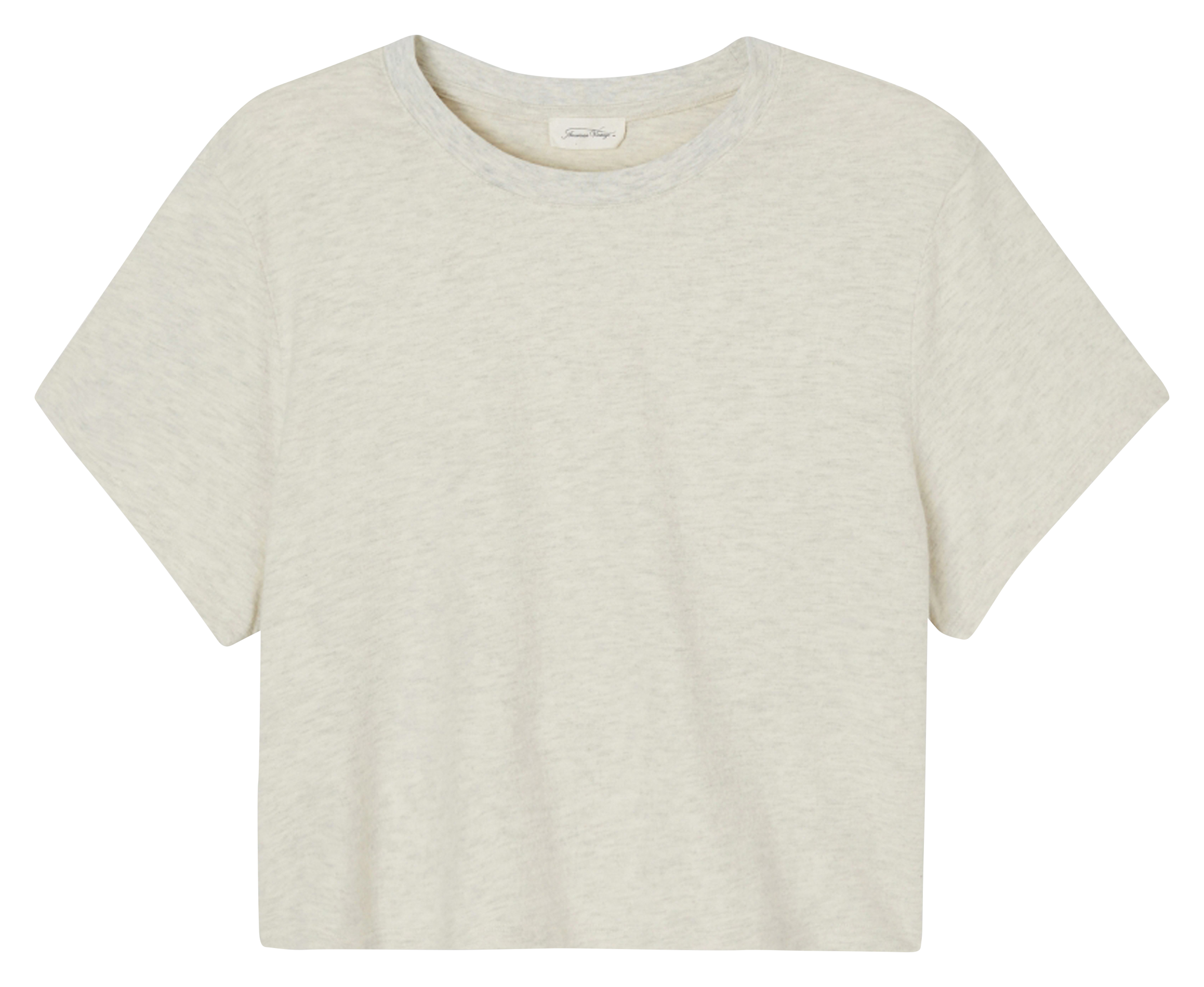 YPAWOOD - Tee shirt chiné col rond en coton mélangé| Gris