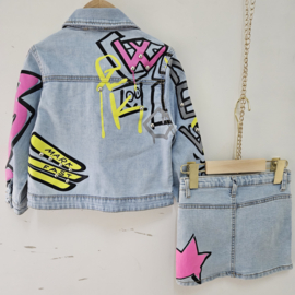 Wow denim set - pink