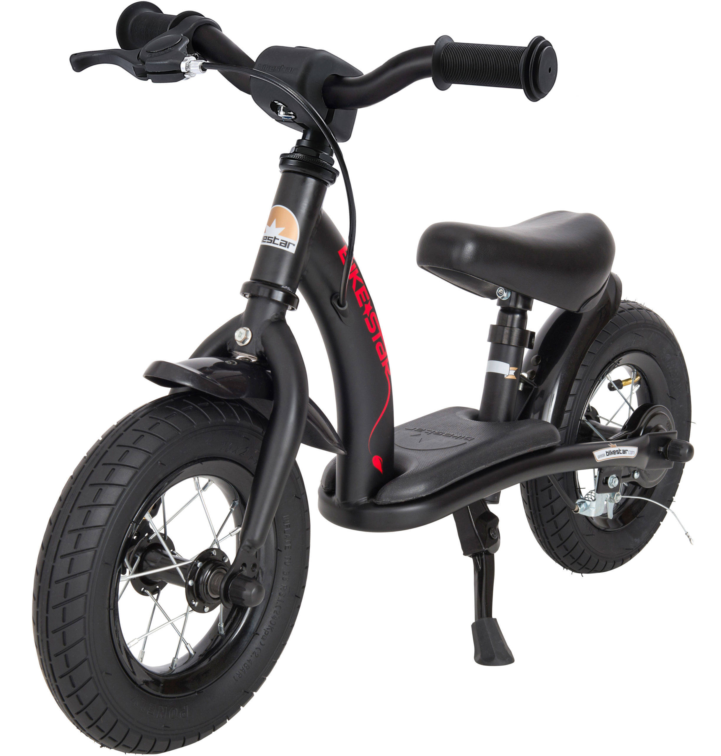 BikeStar Classic, 10 inch loopfiets, mat zwart
