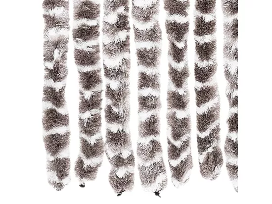 Moustiquaire Taupe et blanc 100x220 cm Chenille