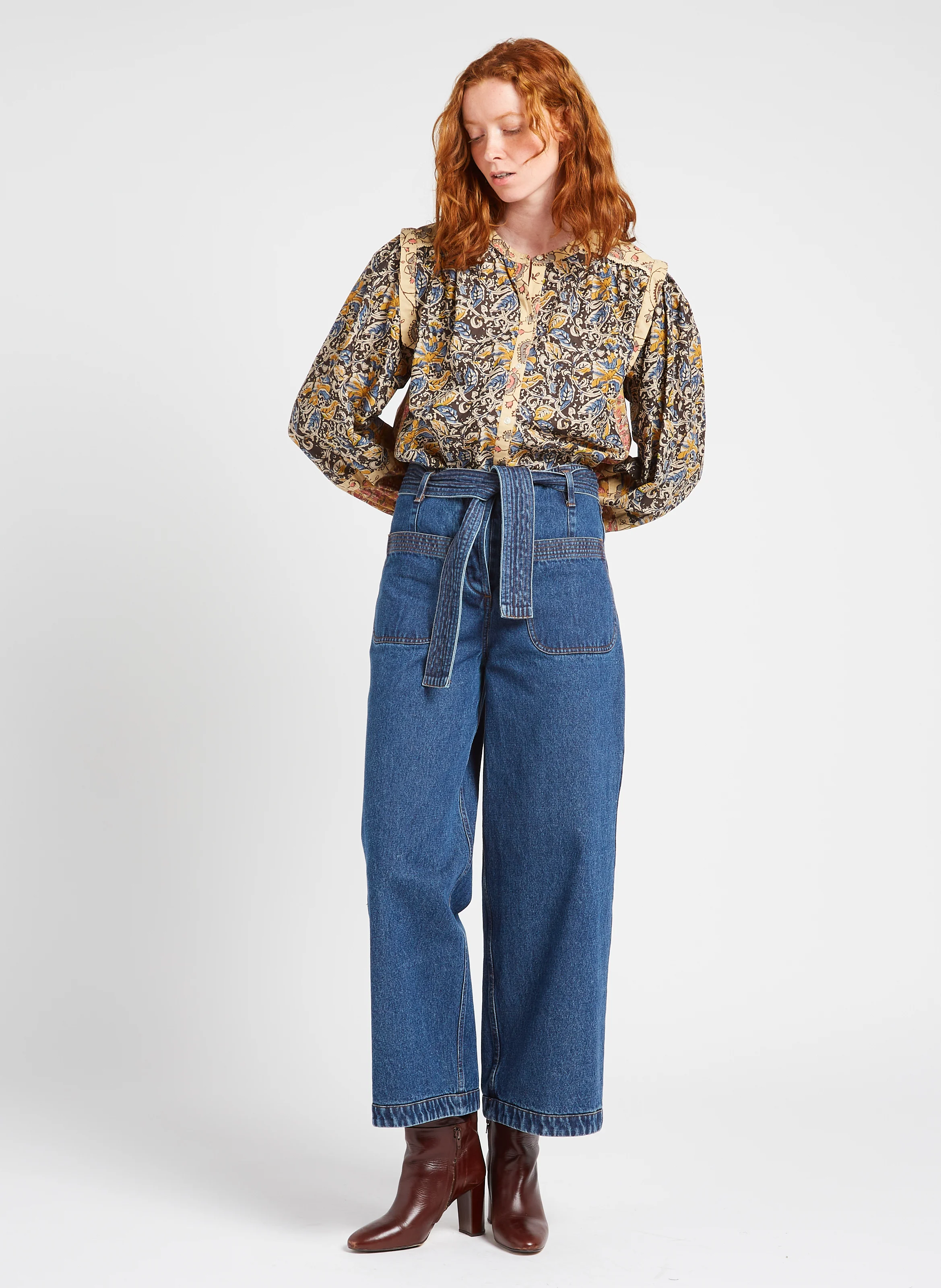 JANE - Chemise droite imprimée en coton bio | Multicolore