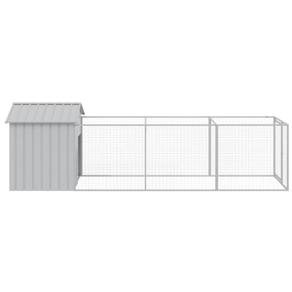 Niche pour chien avec toit gris clair 117x405x123 cm
