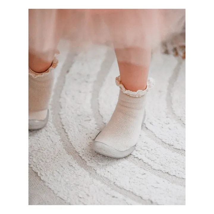 Collégien Chaussons Mademoiselle | Ecru