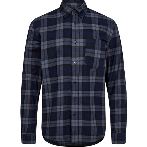 Resteröds Flannel Skjorte, Check Blue, L