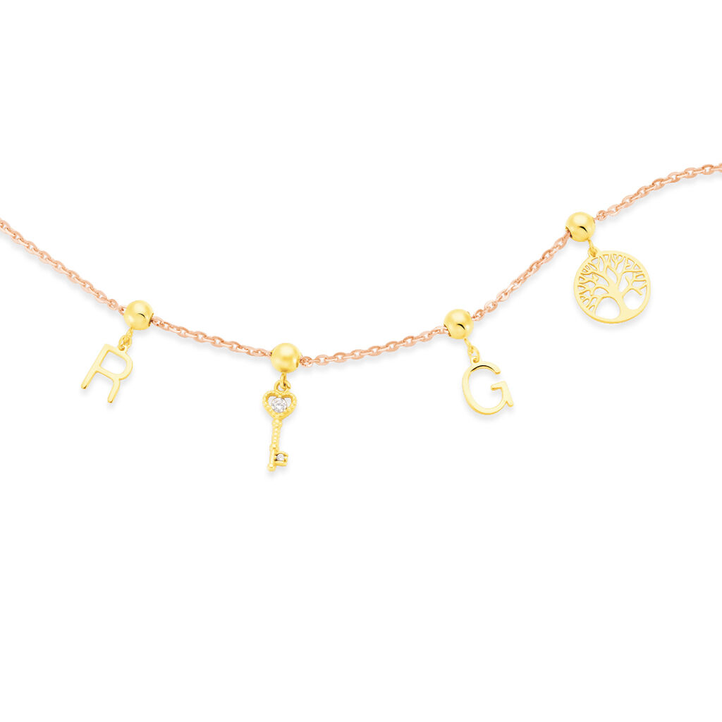 Charms Lezine Or Jaune Oxyde De Zirconium