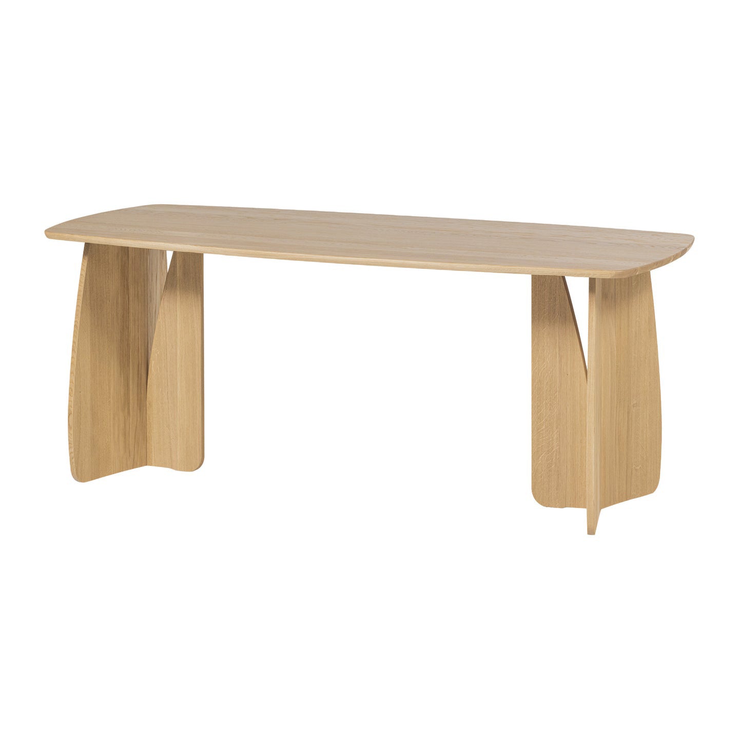 by fonQ Oakline Curve Eettafel B 180 cm - Natural