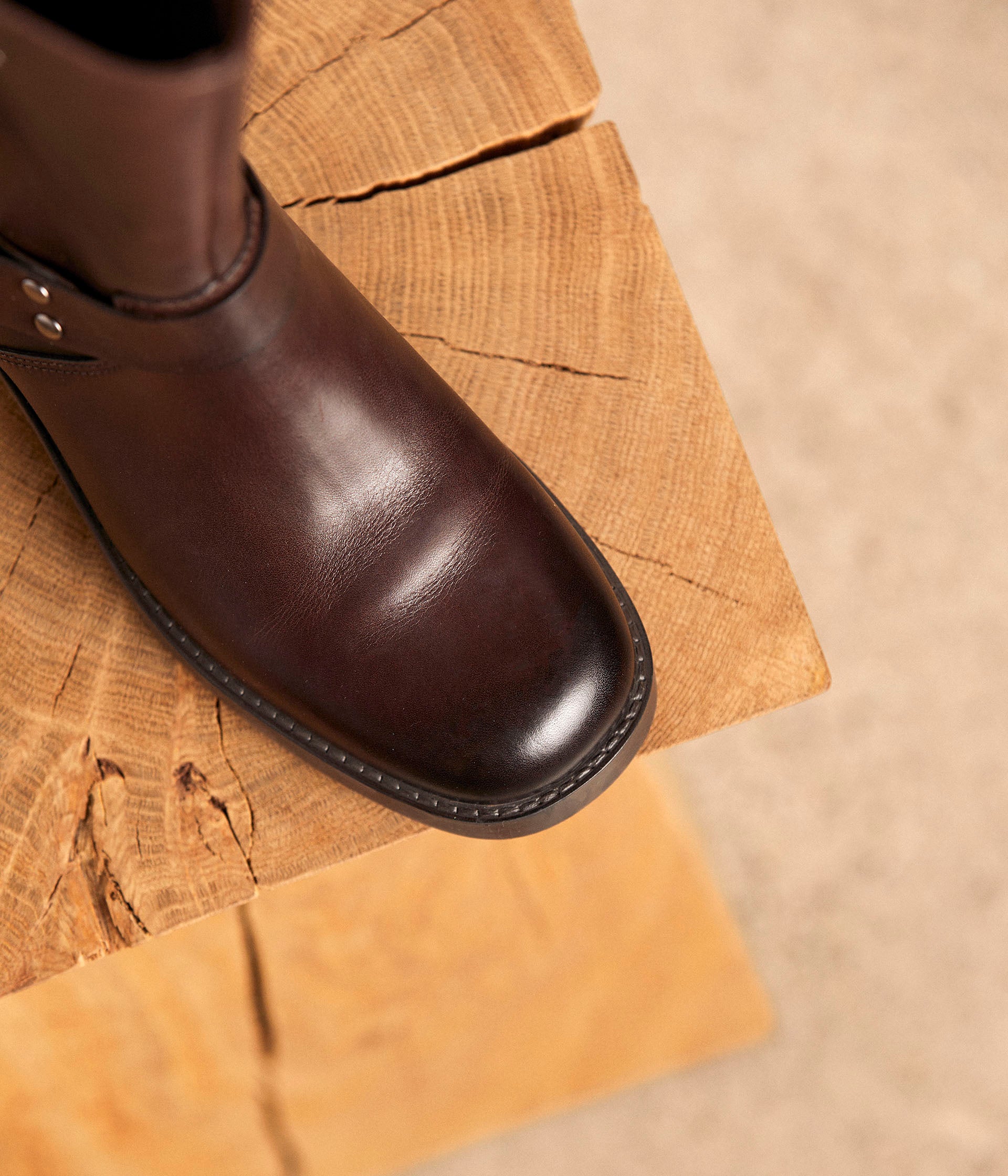 Mi-bottes cuir Dario